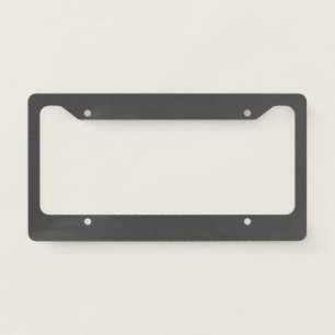 Sleek Metal Dark Gray Solid Color Pairs SW 7069 License Plate Frame