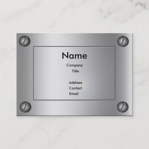 Customizable Sleek Metal Groovy - Business Card Templates