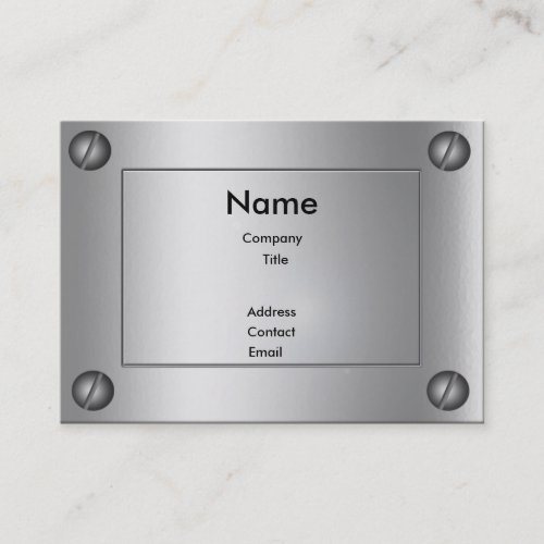 Sleek Metal Groovy - Business Card Template