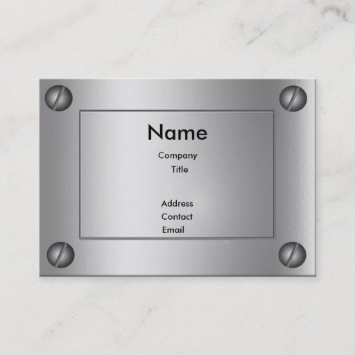 Customizable Sleek Metal Groovy - Business Card Template
