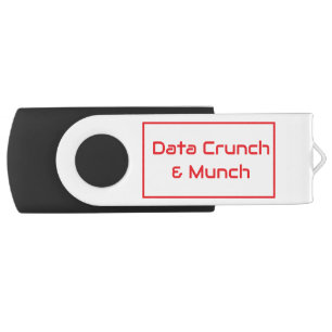 Sleek Metallic "Data Crunch & Munch" USB Flash Drive