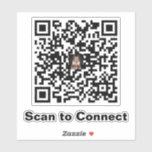 Sleek Minimalist QR Code Sticker - Scan to Connect