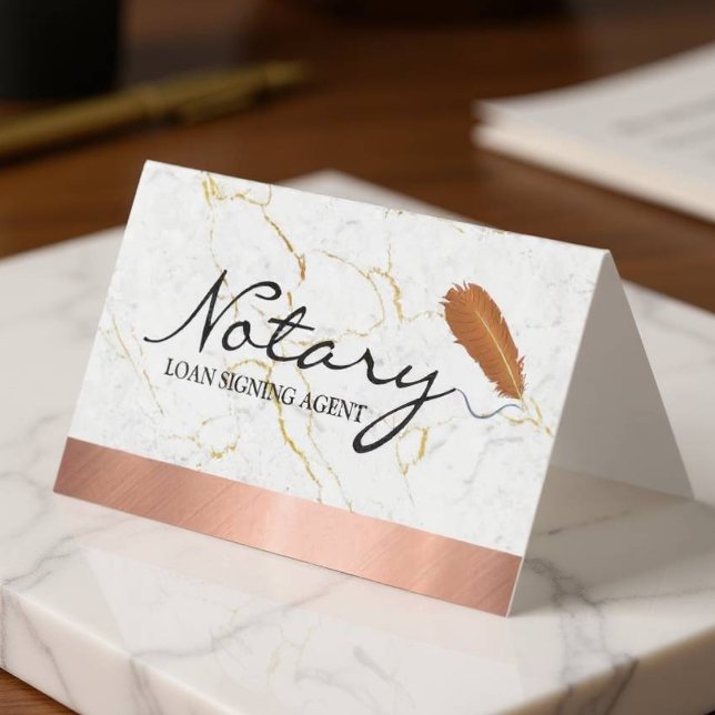 Sleek Mobile Notary Service Personalized Design Business Card (Personalized Design - Front)