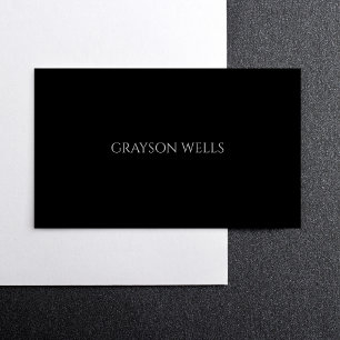 Sleek Modern Black and Grey High Quality Business Card
