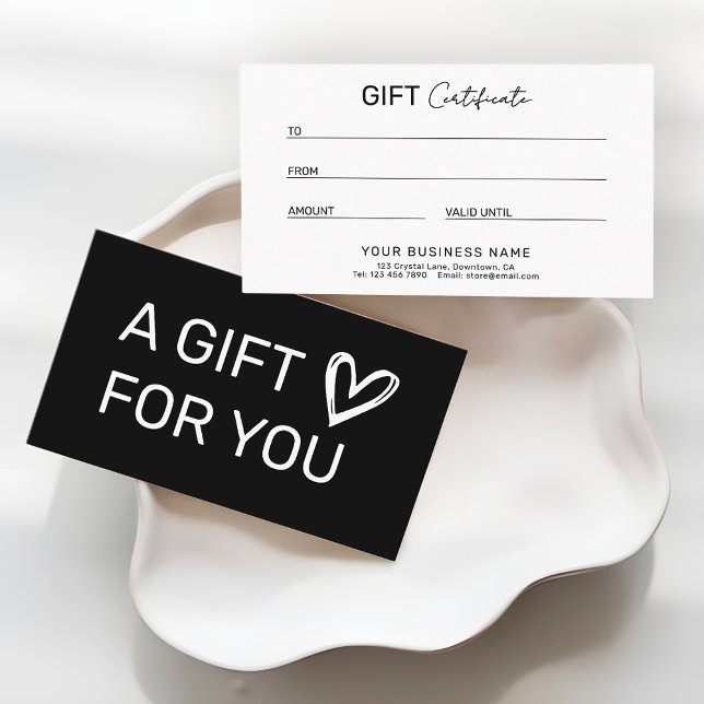 Sleek Modern Business Gift Certificate (Creator Uploaded)