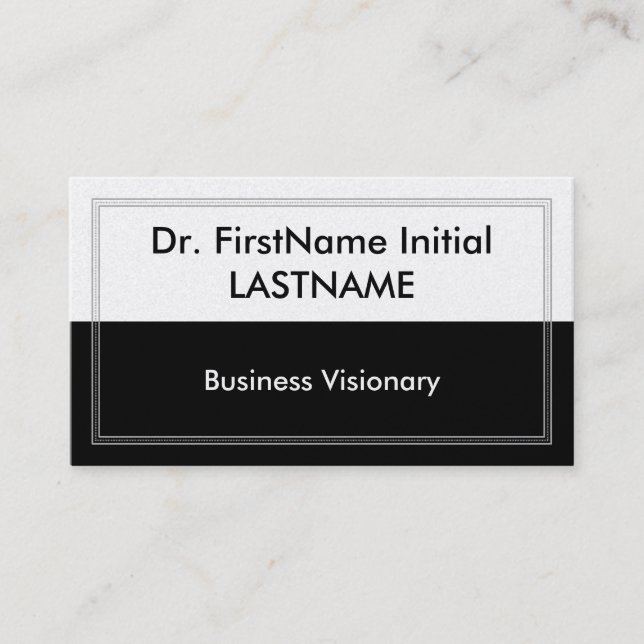 Sleek & Modern Business Visionary Business Card (Front)