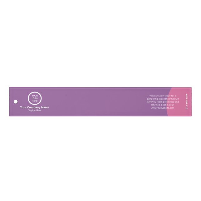 Sleek Modern Clean Customizable Company Swag Ruler (Front)