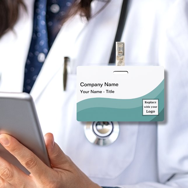 Sleek Modern Company Logo Staff Name Badges  (Creator Uploaded)