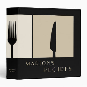 Sleek Modern Cooking Recipe Book Binder