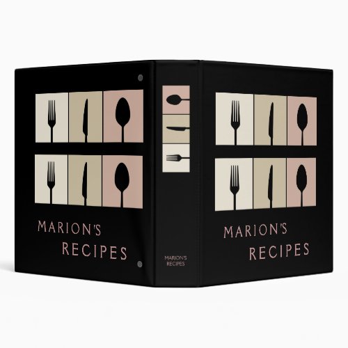 Sleek Modern Cooking Recipe Book Binder