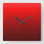 Sleek Modern Crimson Red Wall Clocks