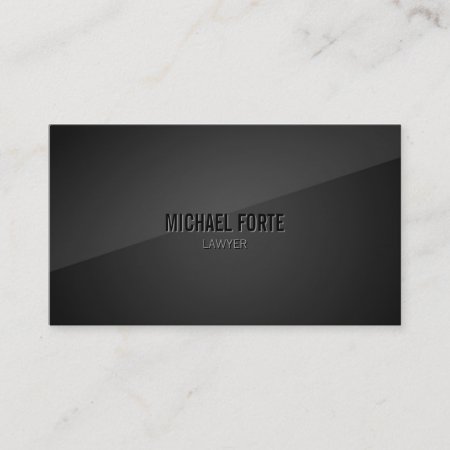 Sleek Modern Elegant Black Business Card