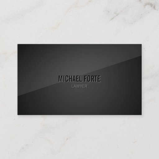 Customizable Sleek Modern Elegant Black Business Card