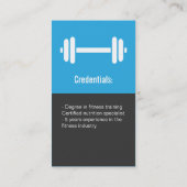 Sleek Modern Fitness Personal Trainer Weights Business Card (Back)