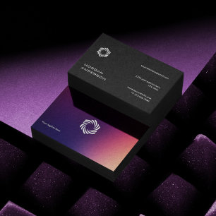 Sleek modern gradient ombre professional business card