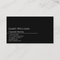 Sleek Modern Minimal Elegant Classy Black White Business Card