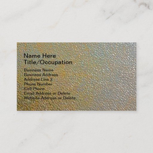 Customizable Sleek Modern Textured Metal Gold Silver Pitted Business Card Templates