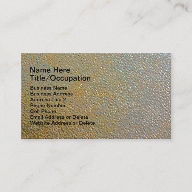 Sleek Modern Textured Metal | Gold Silver Pitted Business Card (Front)