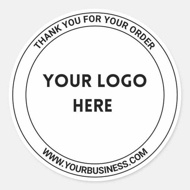 Sleek Monochrome Custom Logo Labels (Front)