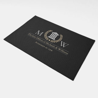 Sleek Monogramed Courthouse Doormat