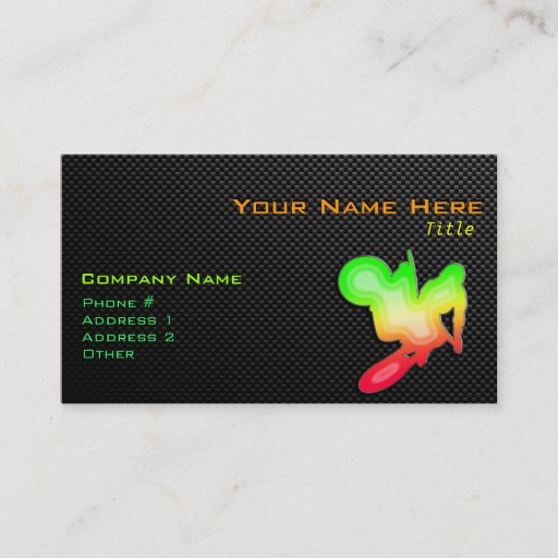 Customizable Sleek Motocross Whip Business Card Template