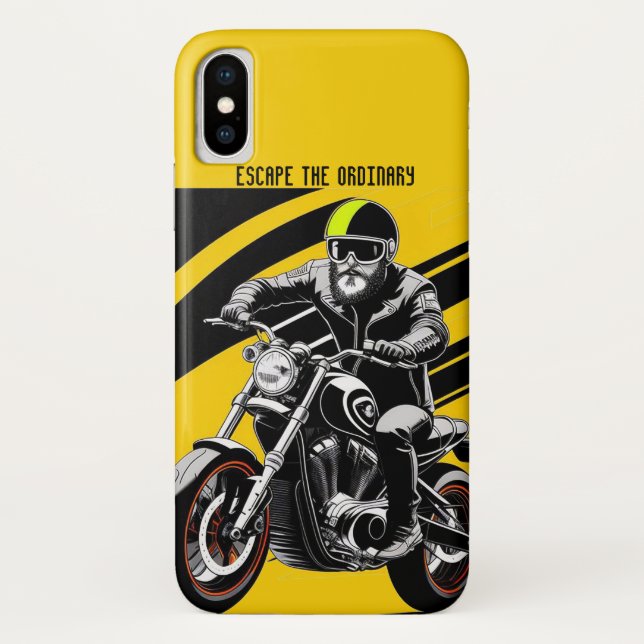 🌆 Sleek Motorbike Rider Accelerating Case-Mate iPhone Case (Back)