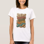 Sleek Orange RESTING BEACH FACE 3D Text Art v2 T-Shirt