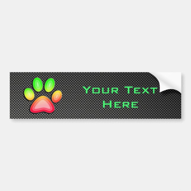 Sleek Paw Print Bumper Sticker (Front)