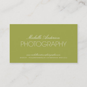 SLEEK PHOTOGRAPHER PHOTOGRAPHY BUSINESS CARD