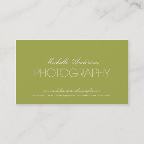 SLEEK PHOTOGRAPHER | PHOTOGRAPHY BUSINESS CARD