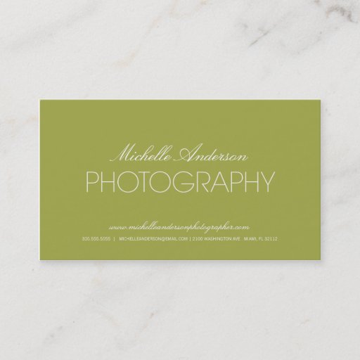 Customizable SLEEK PHOTOGRAPHER | PHOTOGRAPHY BUSINESS CARD