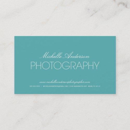 SLEEK PHOTOGRAPHER | PHOTOGRAPHY BUSINESS CARD