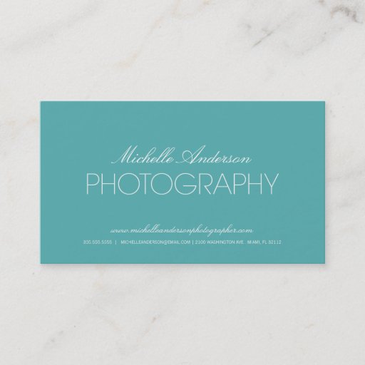 Customizable SLEEK PHOTOGRAPHER | PHOTOGRAPHY BUSINESS CARD