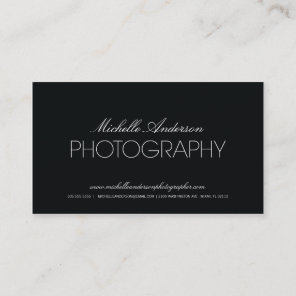 SLEEK PHOTOGRAPHER | PHOTOGRAPHY BUSINESS CARD