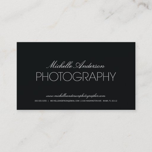 Customizable SLEEK PHOTOGRAPHER | PHOTOGRAPHY BUSINESS CARD