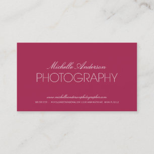 SLEEK PHOTOGRAPHER PHOTOGRAPHY BUSINESS CARD
