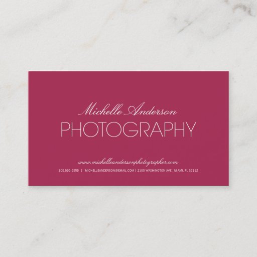 Customizable SLEEK PHOTOGRAPHER | PHOTOGRAPHY BUSINESS CARD