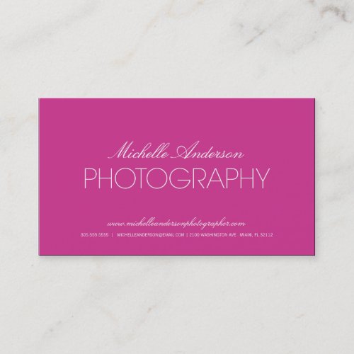 SLEEK PHOTOGRAPHER | PHOTOGRAPHY BUSINESS CARD