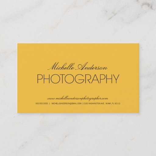 Customizable SLEEK PHOTOGRAPHER | PHOTOGRAPHY BUSINESS CARD