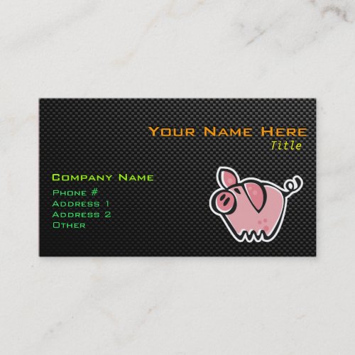 Sleek Pig Business Card Template