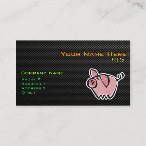 Customizable Sleek Pig Business Card Template