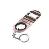 Pinstripe Bottle Opener Key Chain