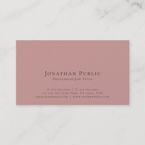 Sleek Plain Professional Modern Elegant Luxury Business Card