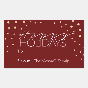 Sleek & Playful Holiday | Gift Label by RedefinedDesigns at Zazzle