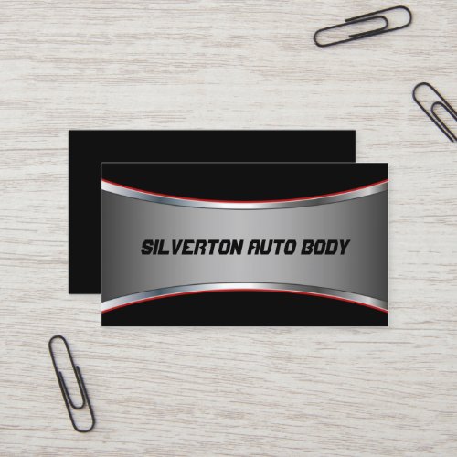 Sleek Polished Chrome Look Business Card