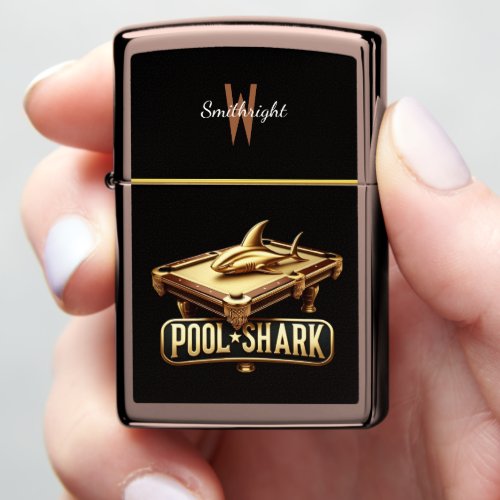 Sleek Pool Shark A Masterful Play Zippo Lighter