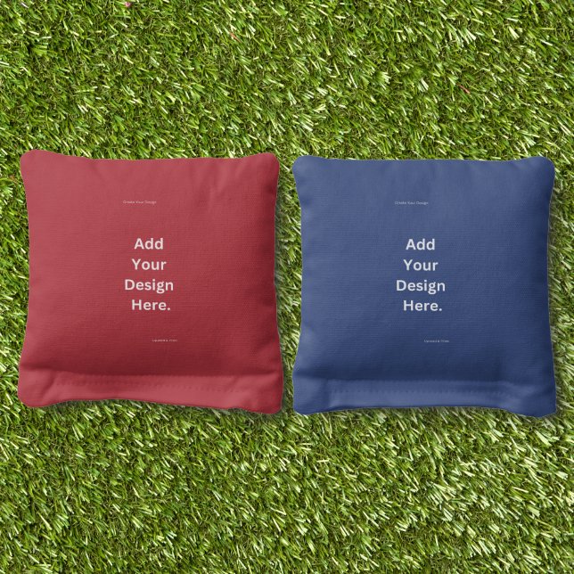 Sleek & Professional | Custom Business Logo | Text Cornhole Bags (Grass)