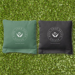 Sleek & Professional   Custom Business Logo   Text Cornhole Bags
