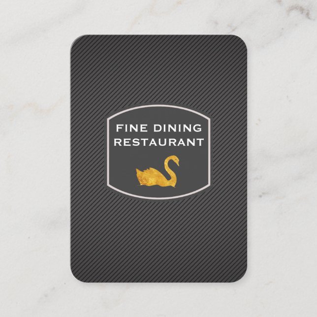 Sleek Professional / Golden Swan Business Card (Front)