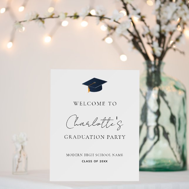 Sleek Professional Grad Hat Celebration Foam Board (In Situ (Wedding))